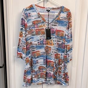 NWT Shana print top XL